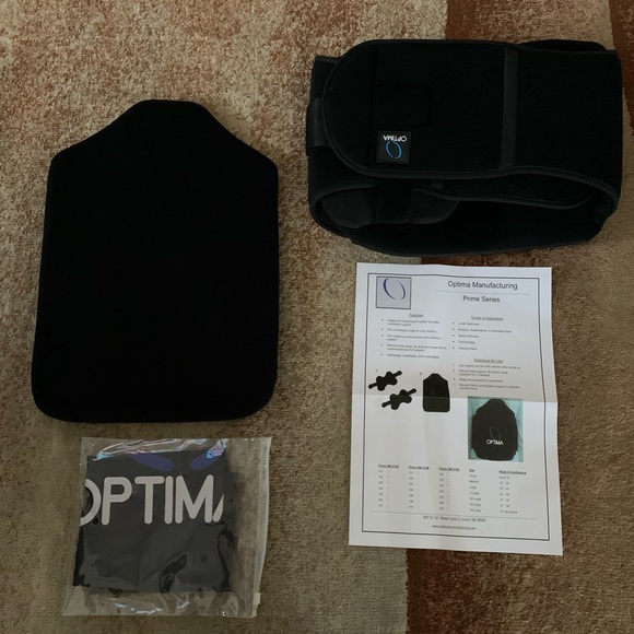 NWT Optima Back Brace Size Medium Black Prime Series Inserts Waist Wrap Support - Picture 1 of 6
